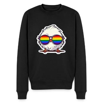 LGBTQ Vogel - Männer Premium Bio Pullover - Schwarz - Vorne - Nico (187cm)