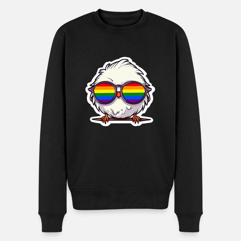 Oiseau LGBTQ - Pull Premium bio Homme - noir