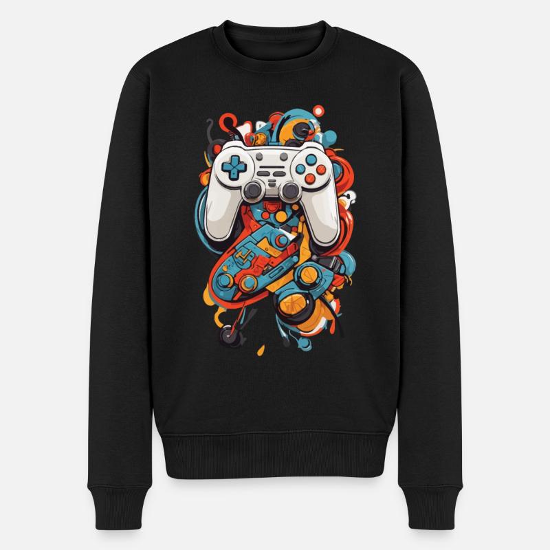 Art abstrait Esthétique Gamer Design - Pull Premium bio Homme - noir