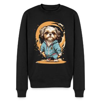 Joggen Mit Deinem Shih Tzu Begleiter - Männer Premium Bio Pullover - Schwarz - Vorne - Nico (187cm)