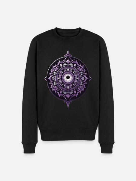 Mandala Design Aesthetic Pattern Spiritual - Men's Premium Organic Jumper - black