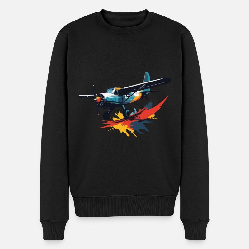 Modellflugzeug Pilot Flugzeug Hobby - Männer Premium Bio Pullover - Schwarz
