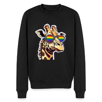 LGBTQ Giraffe - Männer Premium Bio Pullover - Schwarz - Vorne - Nico (187cm)