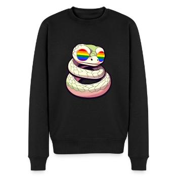 LGBTQ Snake - Men's Premium Organic Jumper - black - Front - Nico (187cm)
