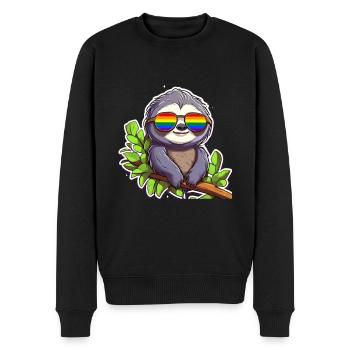 LGBTQ - Männer Premium Bio Pullover - Schwarz - Vorne - Nico (187cm)