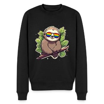 LGBTQ Koala mit Sonnenbrille - Männer Premium Bio Pullover - Schwarz - Vorne - Nico (187cm)