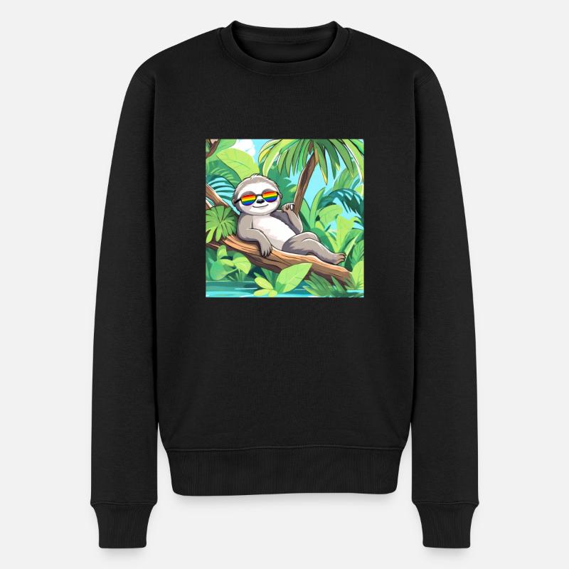LGBTQ - Männer Premium Bio Pullover - Schwarz