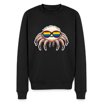 LGBTQ Pride Month Spider Sunglasses Rainbow - Men's Premium Organic Jumper - black - Front - Nico (187cm)