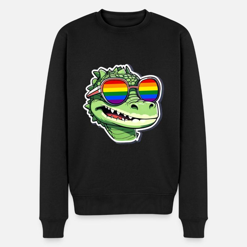 Lunettes de soleil LGBTQ Crocodile LGBT Rainbow Pride - Pull Premium bio Homme - noir