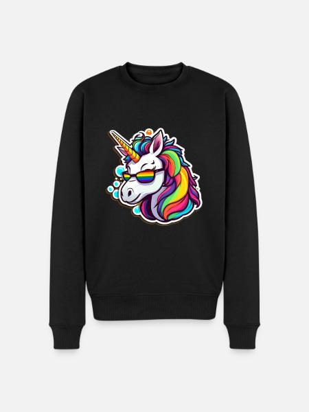 Lunettes de soleil LGBTQ Unicorn Pride Month Rainbow - Pull Premium bio Homme - noir