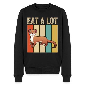 Fossa Madagascar ! Ils mangent beaucoup ! - Pull Premium bio Homme - noir - Devant - Nico (187cm)