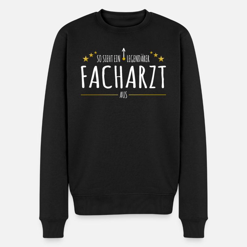 So Sieht Ein Legendärer Facharzt Aus - Männer Premium Bio Pullover - Schwarz