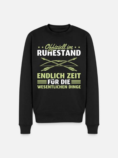 Bogenschütze im Ruhestand Rentner - Männer Premium Bio Pullover - Schwarz