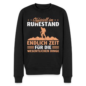 Ruhestand Berge Wandern Rentner Geschenkidee - Männer Premium Bio Pullover - Schwarz - Vorne - Nico (187cm)