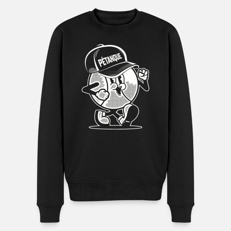 Boule de pétanque pour le Boule de pétanque Cap Boule - Pull Premium bio Homme - noir