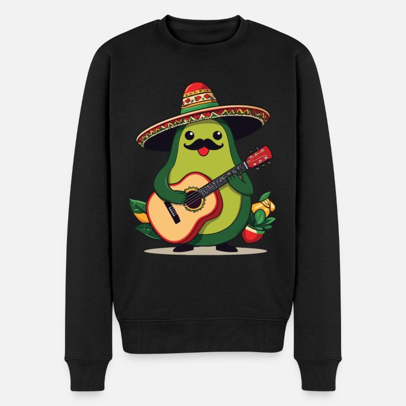 Avocat Mexicain Mariachi Guitariste - Pull Premium bio Homme - noir