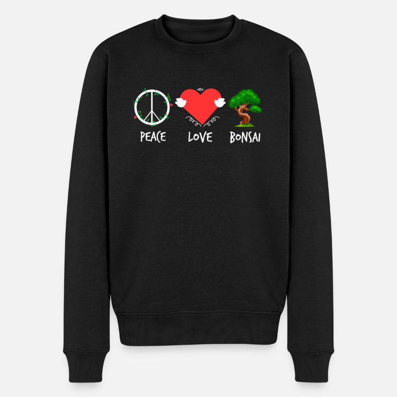 Bonsaï Peace Love - Pull Premium bio Homme - noir