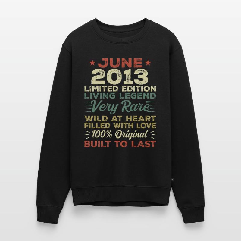 Juni 2013 Geburtstag Juni 2013 Geschenk Juni 2013 Männer Premium Bio Pullover