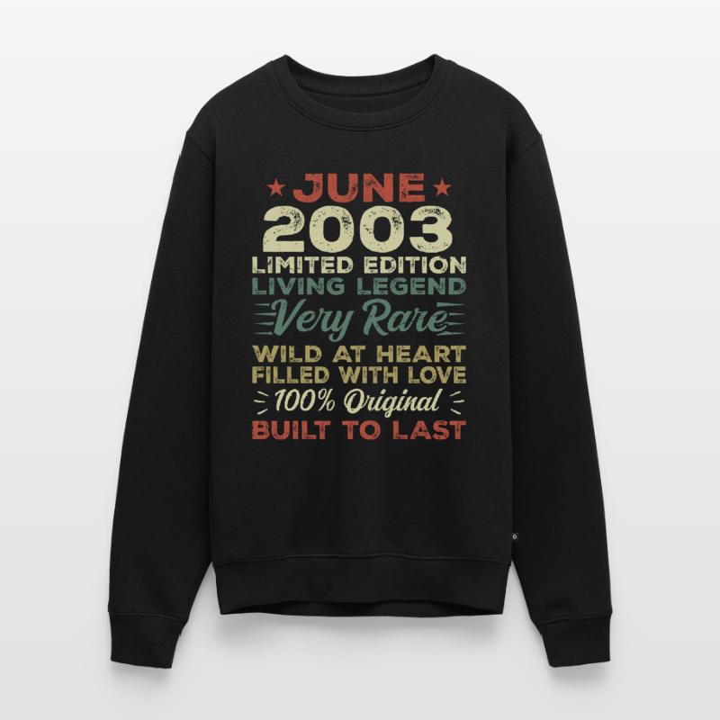 Juni 2003 Geburtstag Juni 2003 Geschenk Juni 2003 Männer Premium Bio Pullover