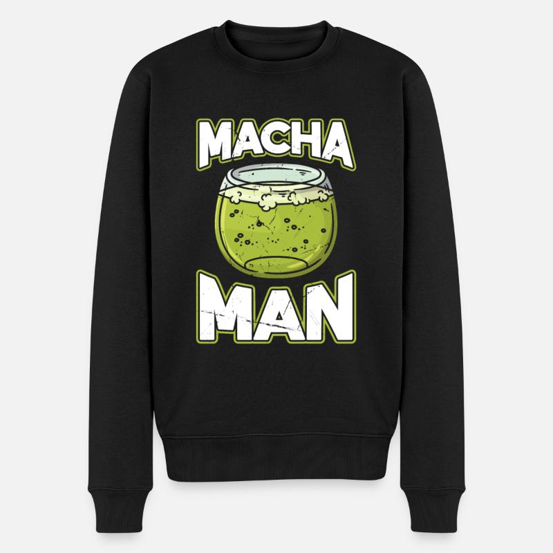 Macha Mann - Männer Premium Bio Pullover - Schwarz