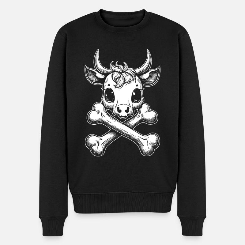 Cow Pirate : une chemise unique pour les créateurs de tendances - Pull Premium bio Homme - noir