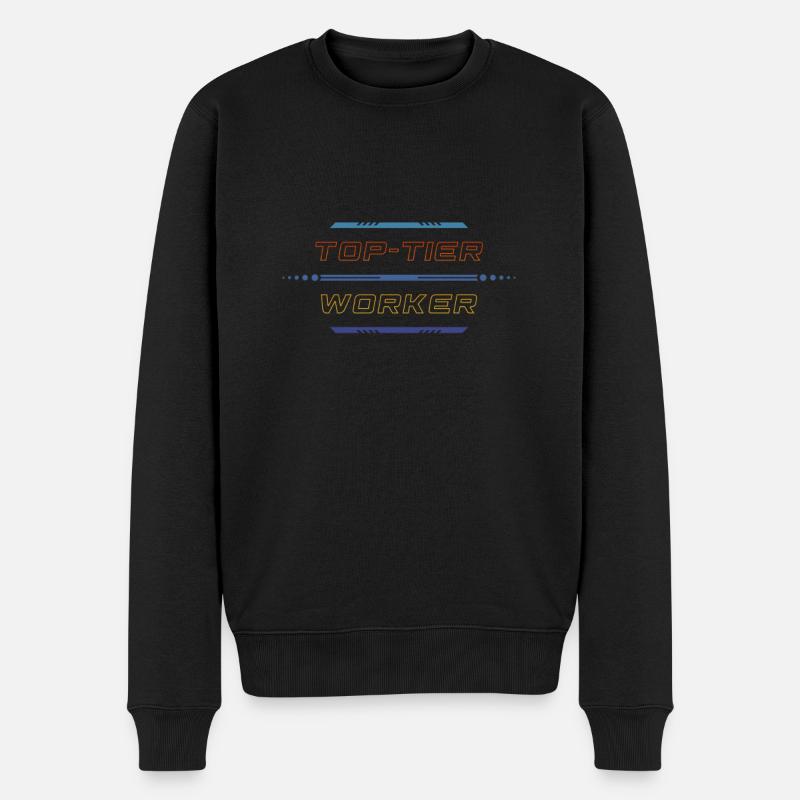 Top-Tier-Arbeiter - Männer Premium Bio Pullover - Schwarz