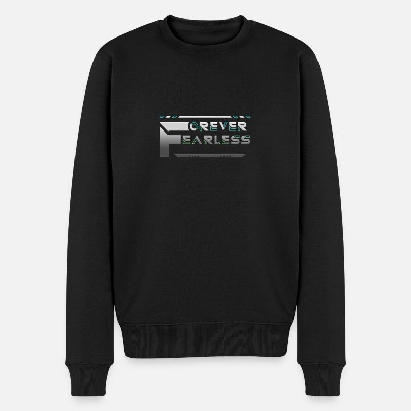 Für immer furchtlos - Männer Premium Bio Pullover - Schwarz
