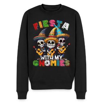 Gnome Zwergen Lustiger Fiesta Mexikanischer - Männer Premium Bio Pullover - Schwarz - Vorne - Nico (187cm)