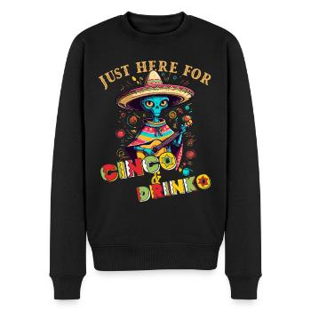 Fiesta Alien Spruch Lustiger Cinco de Mayo - Männer Premium Bio Pullover - Schwarz - Vorne - Nico (187cm)