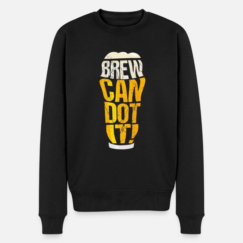 Brew Can Dot It - Männer Premium Bio Pullover - Schwarz