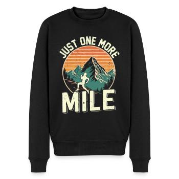Bergläufer Joggen in den Bergen - Männer Premium Bio Pullover - Schwarz - Vorne - Nico (187cm)