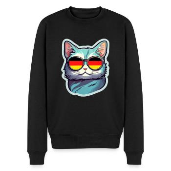 Chat - Pull Premium bio Homme - noir - Devant - Nico (187cm)