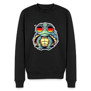 Turtle - Men's Premium Organic Jumper - black - Front - Nico (187cm)