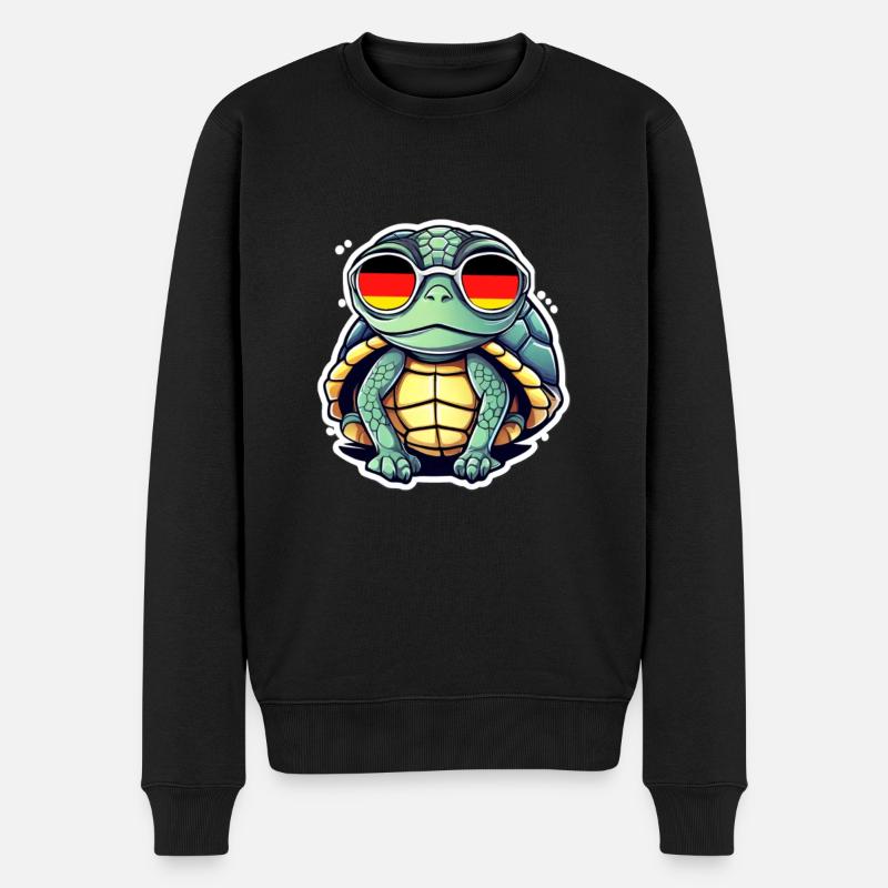 Schildkröte - Männer Premium Bio Pullover - Schwarz