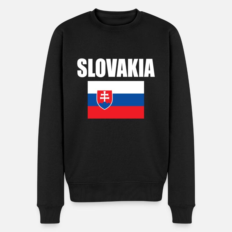Slowakei - Männer Premium Bio Pullover - Schwarz