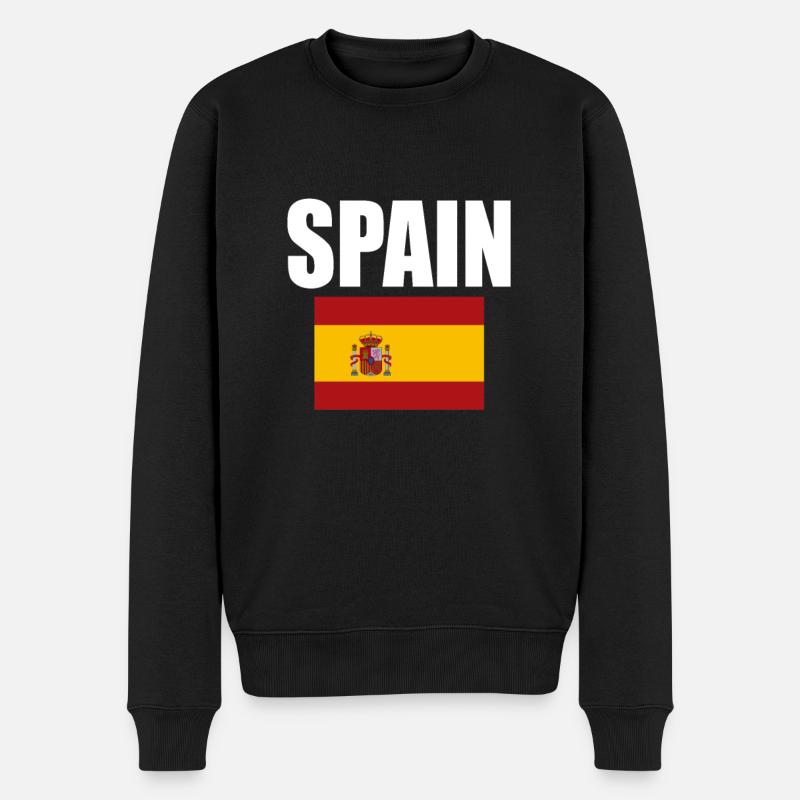 Spanien - Männer Premium Bio Pullover - Schwarz