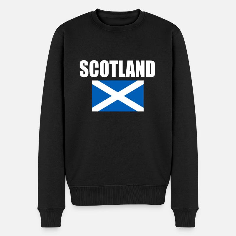 Schottland - Männer Premium Bio Pullover - Schwarz