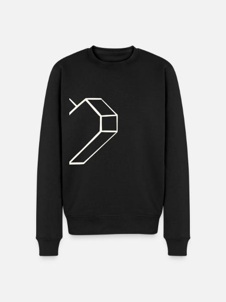 Herz Hälfte Partner Outfit Liebe - Männer Premium Bio Pullover - Schwarz