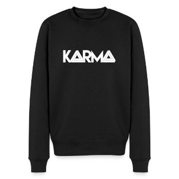 Karma - Men's Premium Organic Jumper - black - Front - Nico (187cm)