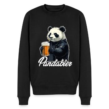 Panda Bear Panda Bière Panda Bière Panda - Pull Premium bio Homme - noir - Devant - Nico (187cm)