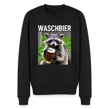 Raccoon Washbeer Bière - Pull Premium bio Homme - noir - Devant - Nico (187cm)