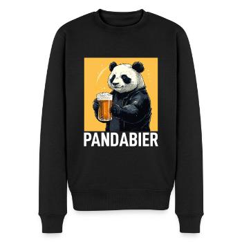 Panda Bear Panda Bière Panda Bière Panda 5 - Pull Premium bio Homme - noir - Devant - Nico (187cm)