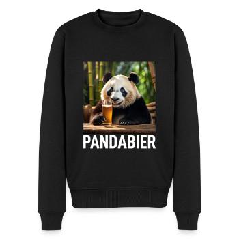 Pandabär Pandabier Panda Bier Trinken Lecker Bier - Männer Premium Bio Pullover - Schwarz - Vorne - Nico (187cm)