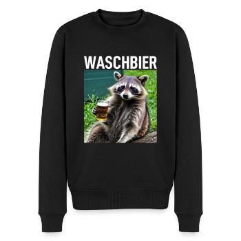 Raccoon Washbeer Bière - Pull Premium bio Homme - noir - Devant - Nico (187cm)