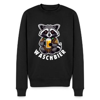 raton laveur bière drôle dicton mème - Pull Premium bio Homme - noir - Devant - Nico (187cm)