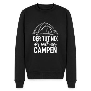 Camping - Pull Premium bio Homme - noir - Devant - Nico (187cm)