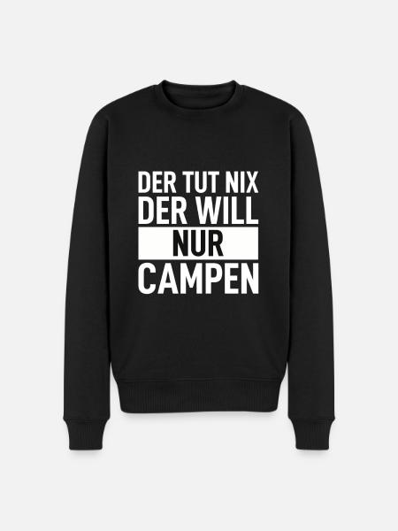 Camping - Männer Premium Bio Pullover - Schwarz