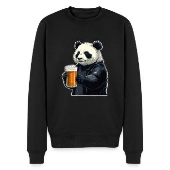 Panda Bear Panda Bière Panda Bière Panda - Pull Premium bio Homme - noir - Devant - Nico (187cm)