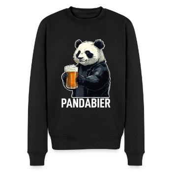 Panda Bear Panda Bière Panda Bière Panda - Pull Premium bio Homme - noir - Devant - Nico (187cm)