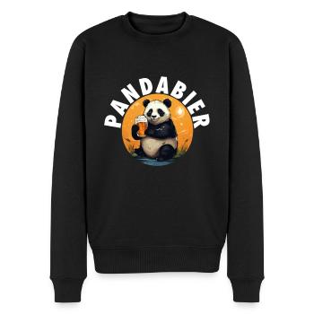 Panda Ours Panda Bière Panda Bière Panda Meme Humour - Pull Premium bio Homme - noir - Devant - Nico (187cm)